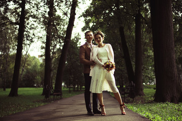 Fototapeta premium Lovestory guy and girl young love
