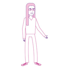 hippie man with long hair