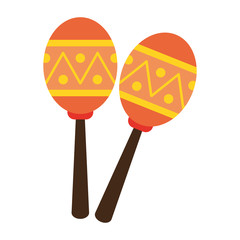 maracas music instrument icon image vector illustration design 