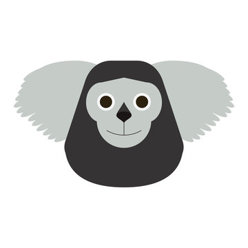 happy monkey face cartoon icon image vector illustration design 