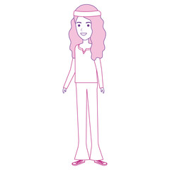 hippie woman avatar character