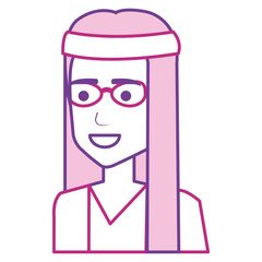hippie woman avatar character