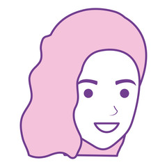 beautiful woman head avatar character