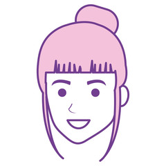 beautiful woman head avatar character