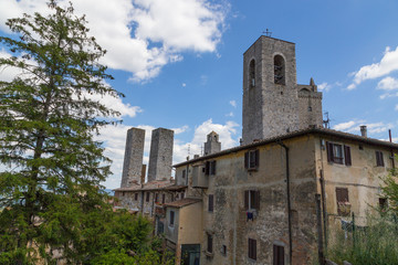 Fototapeta na wymiar Türme in San Gimignano Toskana Italien