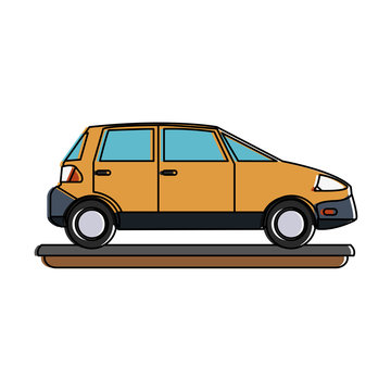 car van sideview icon image vector illustration design 