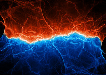 Fire and ice lightning design, plasma element