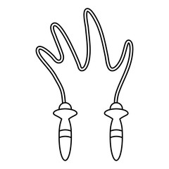 jump rope fitness or sport related icon image vector illustration design  black line