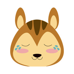 squirrel crying cute animal cartoon icon image vector illustration design 