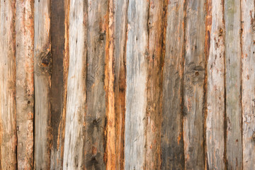 Old rustic wooden fence