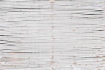 White painted bamboo fence