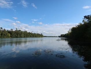 Fototapeta na wymiar Along the Saône river, France