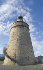 La Herradura lighthouse (Faro De La Herradura). Almunecar, Granada province, Andalusia, Spain 