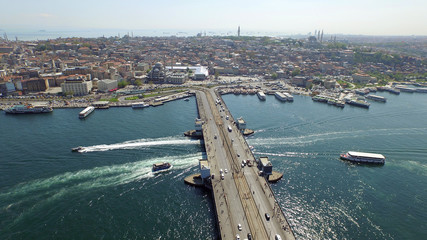 Fototapeta premium Aerial View of Istanbul, Hagia Sophia and Blue Mosque