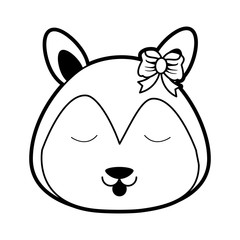 squirrel happy cute animal cartoon icon image vector illustration design  black and white