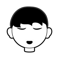 man head minimal icon image vector illustration design  black and white