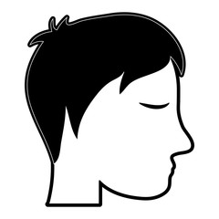 man head minimal icon image vector illustration design  black and white