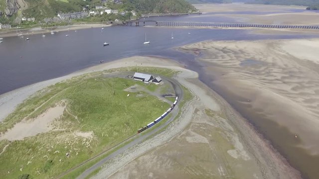 Aerial Shot of the Fairbourne Narrow Gauge Railway