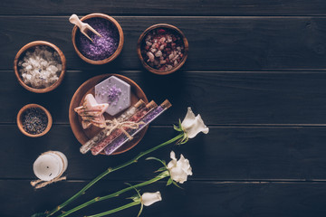 spa treatment with white roses