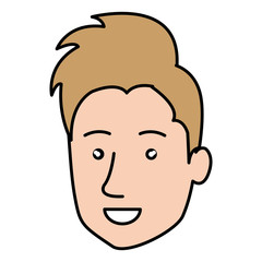 young man head avatar character