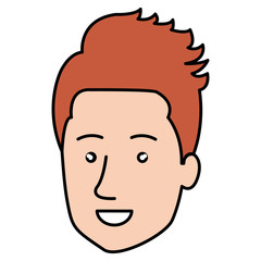 young man head avatar character