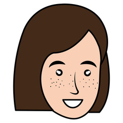 beautiful woman head avatar character