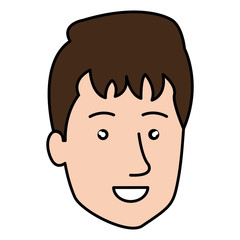 young man head avatar character