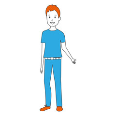 young man avatar character vector illustration design