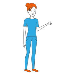 beautiful woman avatar character vector illustration design