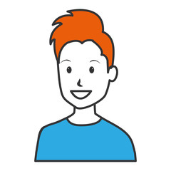 young man avatar character vector illustration design