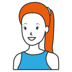 beautiful woman avatar character vector illustration design