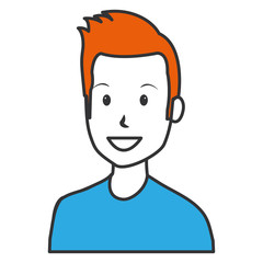 young man avatar character vector illustration design