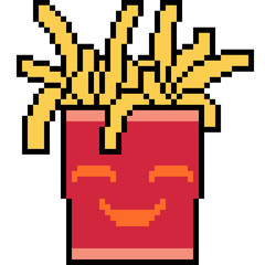 Obraz premium vector pixel art french fry