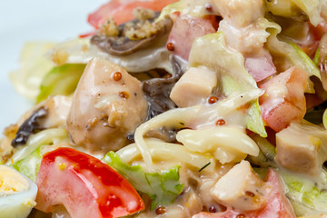 Mixed salad with mayonnaise