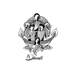 Happy Diwali creative background for Diwali festival.