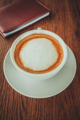 coffee with notebook