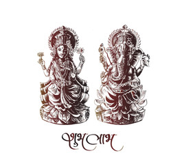 Hindu God Laxmi Ganesh at Diwali Festival