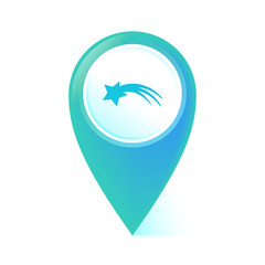 Map Pointer blau - Sternschnuppe