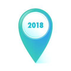 Map Pointer blau - 2018