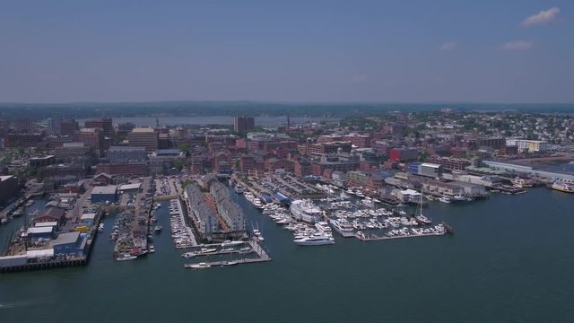 Aerial Maine Portland July 2017 Sunny Day 4K Inspire 2 