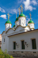 Fototapeta na wymiar The Church of Life-giving Trinity in Leafs in Moscow, Russia