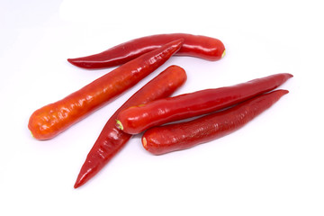 Close up Chili Isolated On white backgrounds