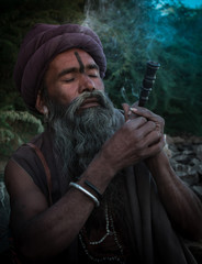 Sadhu Smoking pipe