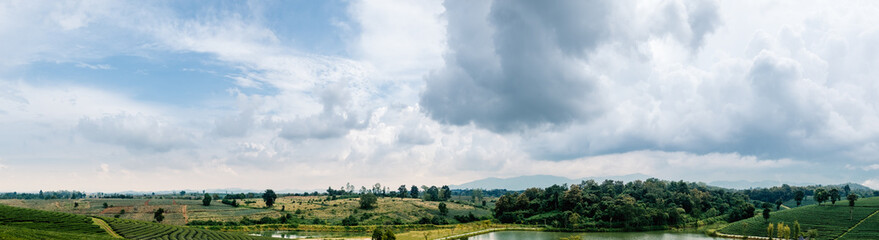 Panorama view of northern Thailand landscape