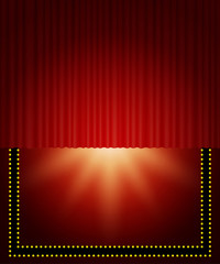  Poster Template with curtain.  Design for presentation, concert, show