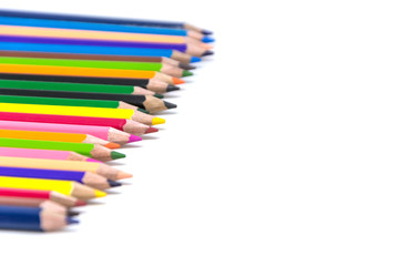 Close up Isolated Pencil color by color
