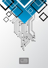 Abstract background for design technology and networking science