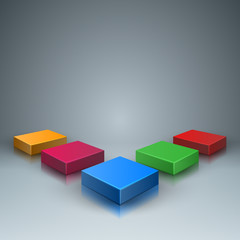 Fototapeta premium Business Infographics origami style Vector illustration. Box icon.