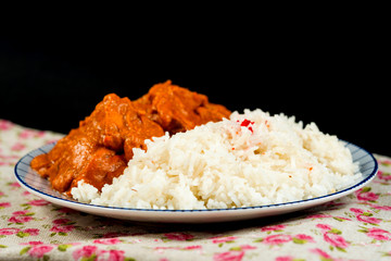 Handmade Indian curry chicken rice