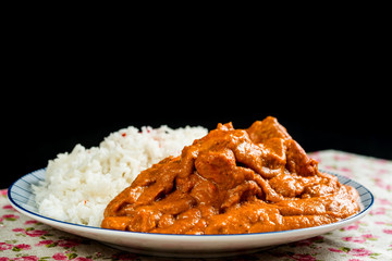 Handmade Indian curry chicken rice